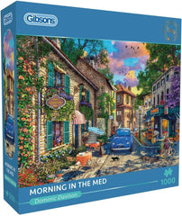 Morning in the Med | Gibsons Games 1000 Piece Jigsaw Puzzle | Mediterranean Theme