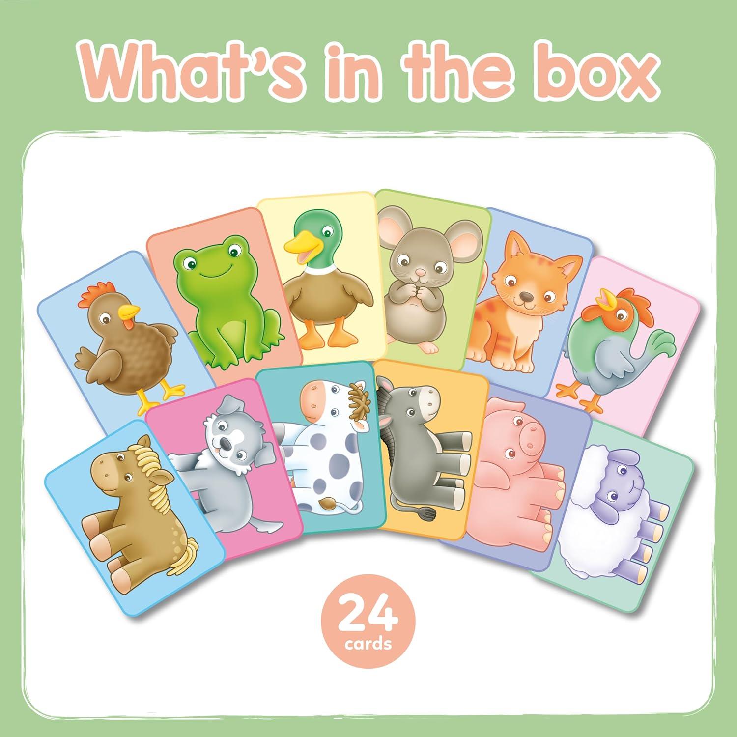 Orchard Toys See and Sound Giant Flashcards for Babies and Toddlers 9 months+ Educational Animal Farm Activity and Learning Game