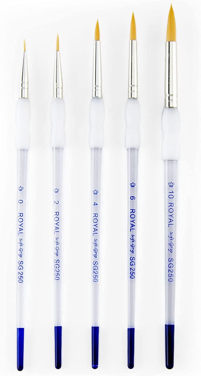 SOFT GRIP BRUSH SET ROUND