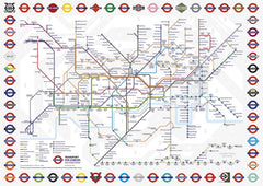 Gibsons Jigsaw Puzzle - TFL London Underground Map In Gift Box - 500 Pieces