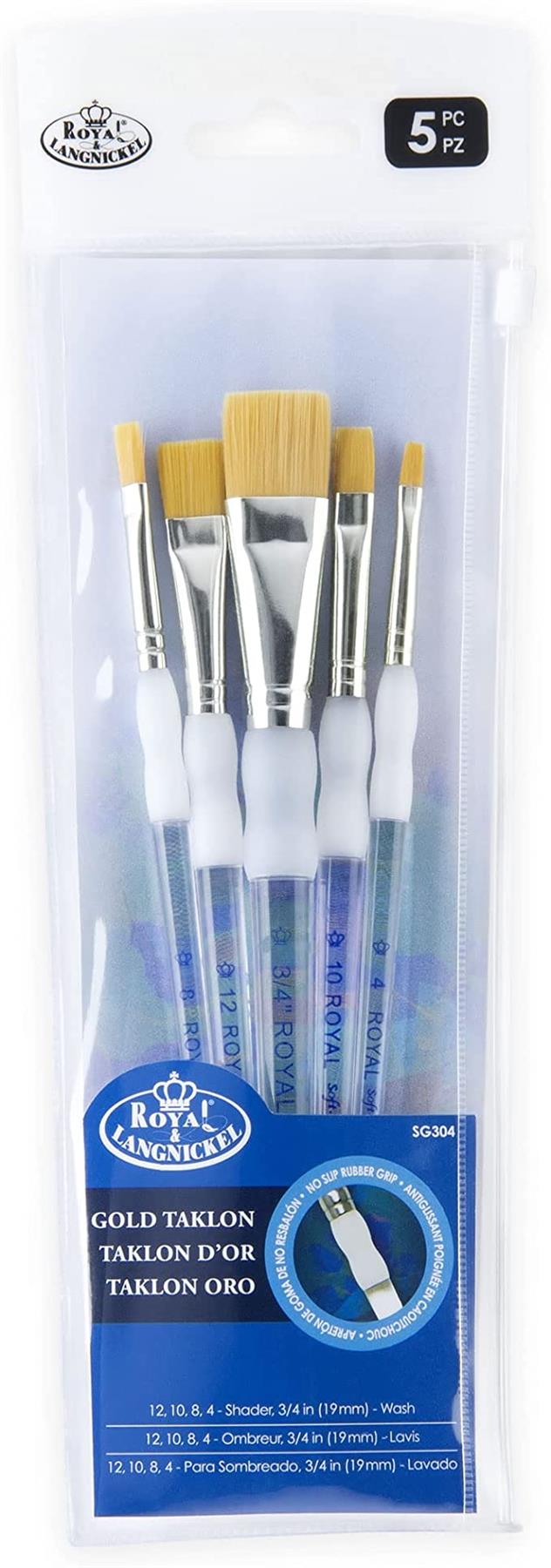SOFT GRIP BRUSH SET FLAT