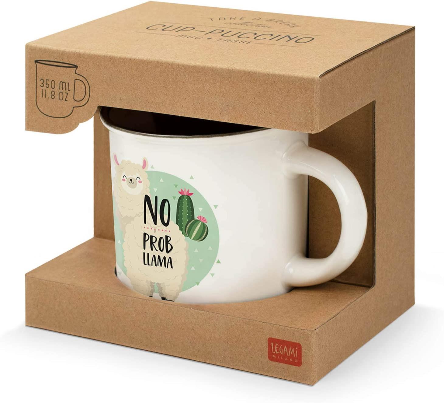 PORCELAIN MUG - CUP- PUCCINO - LLAMA