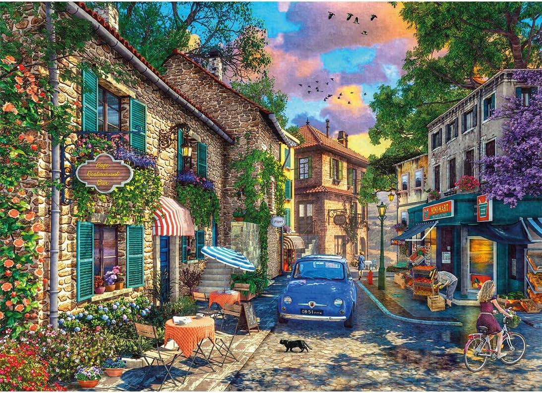 Gibsons Morning in the Med | 500XL Piece Jigsaw Puzzle Extra Large Piece Jigsaw | Mediterranean Jigsaw | Sustainable Puzzle