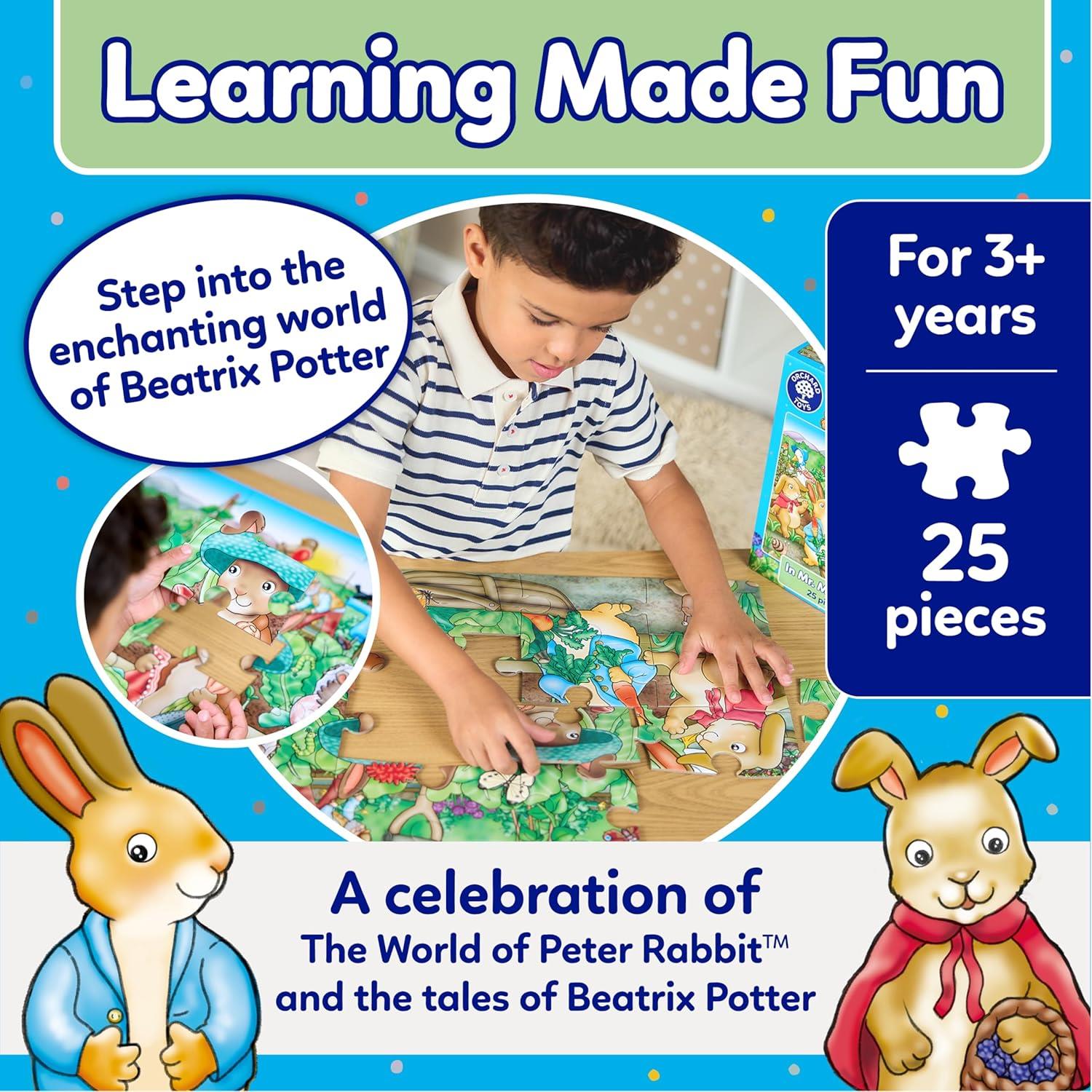 Peter Rabbit™ In Mr. McGregor’s Garden Jigsaw Puzzle By Orchard Toys Official Beatrix Potter Puzzle for children age 3+ Birthday Gift