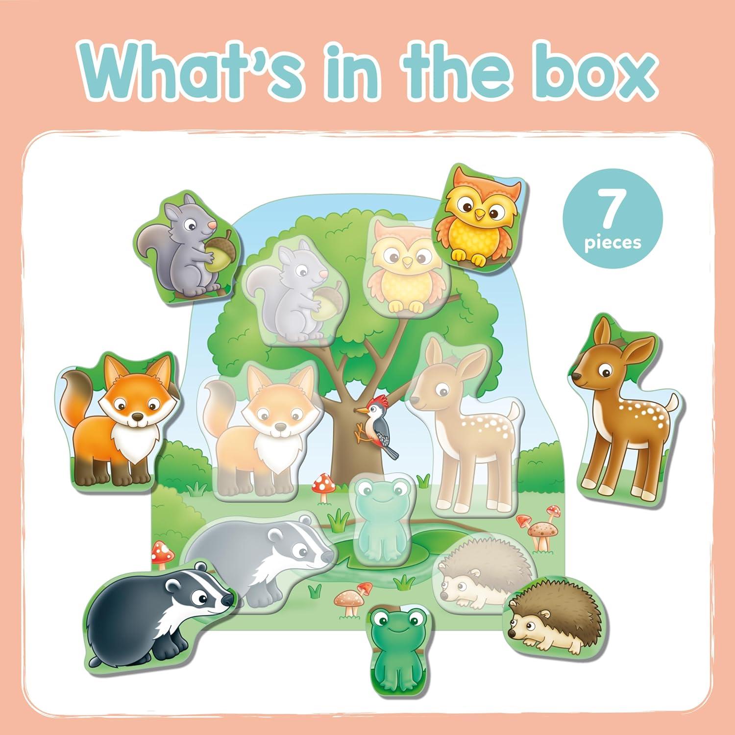Orchard Toys Woodland Chunky Wooden Puzzle for 1+ Years Matching and Educational Toy.
