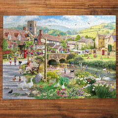 Gibsons Puddle Ducks & Paddling 1000 Piece Jigsaw Puzzle Nostalgic Beautiful Colourful Artwork Sustainable Puzzle