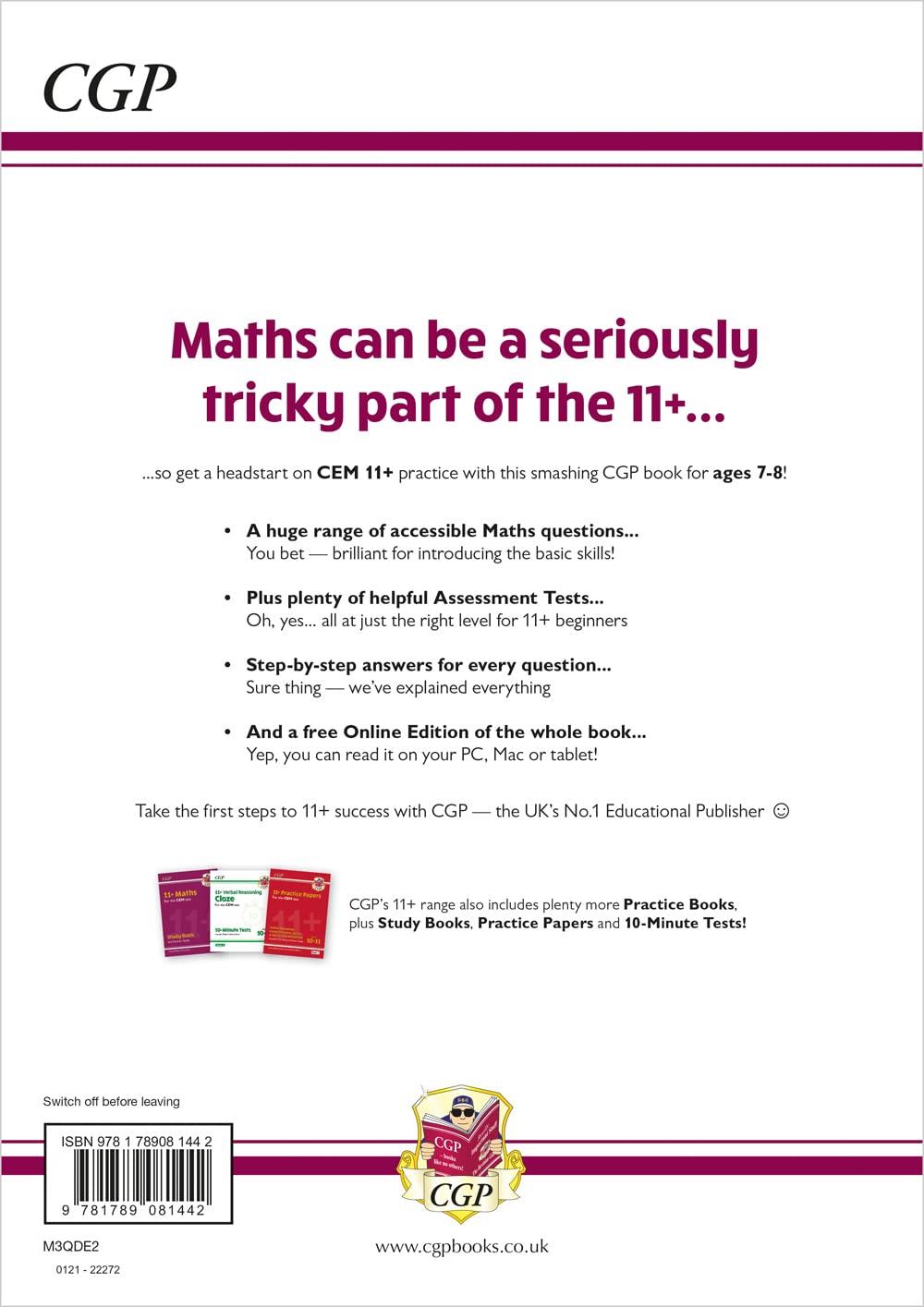 11+ CEM MATHS PRACTICE BOOK AND ASSESSMENT TESTS AGE 7-8