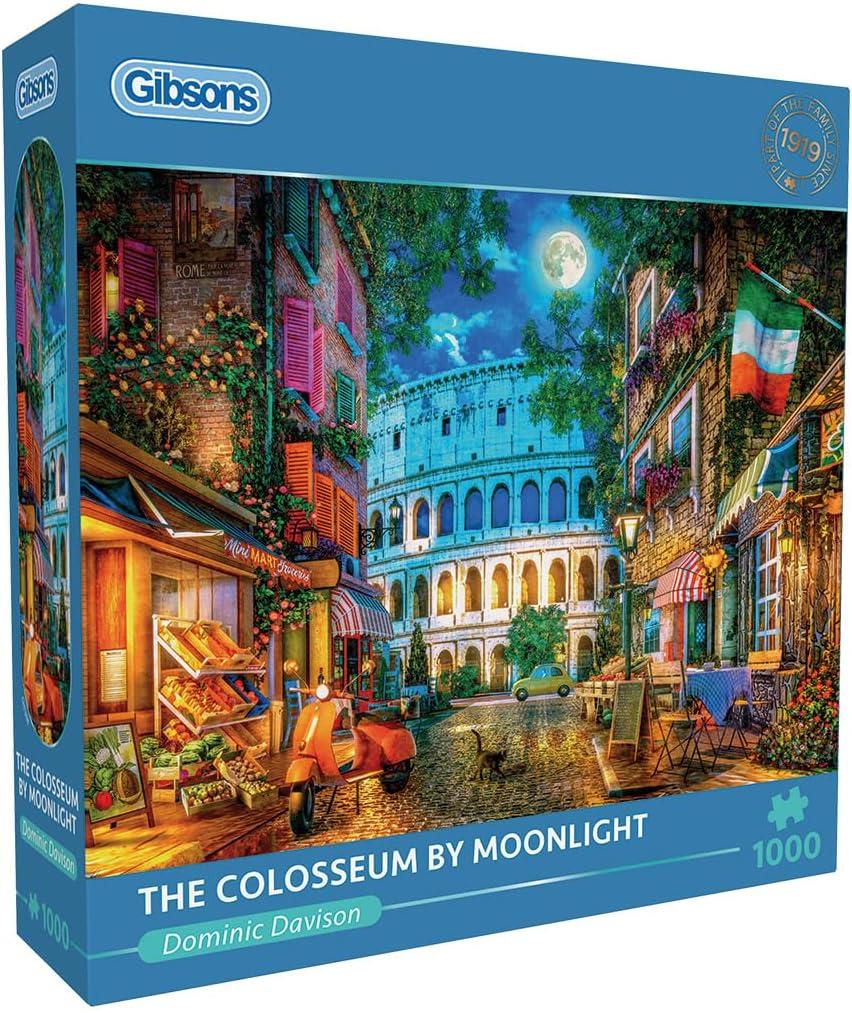 Gibsons Games | The Colosseum by Moonlight | 1000 Piece Jigsaw Puzzle for Adults | Rome | Sustainable Premium