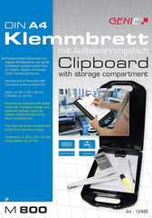 Genie M 800 Clipboard