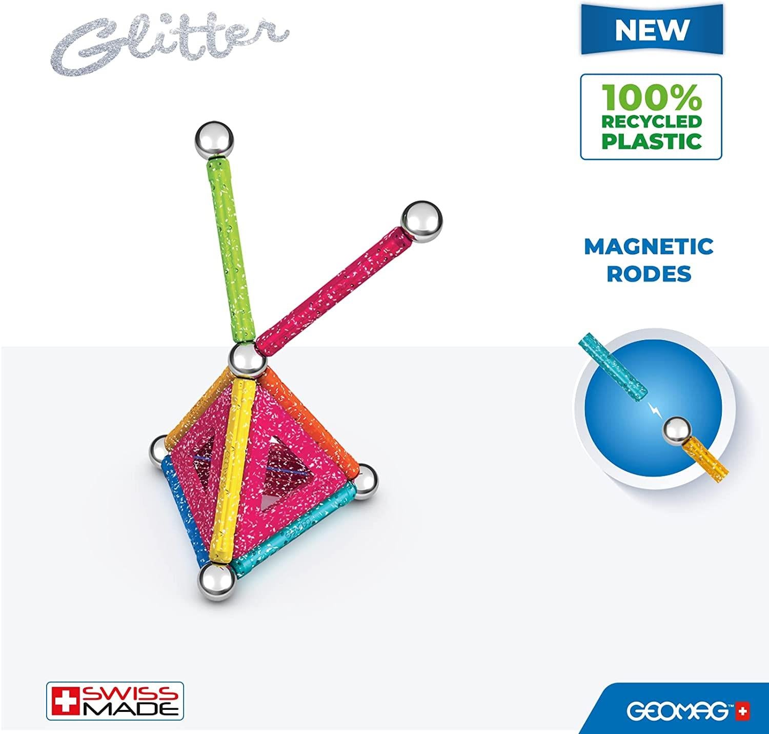 GEOMAG GLITTER RECYCLED PANELS 22PC