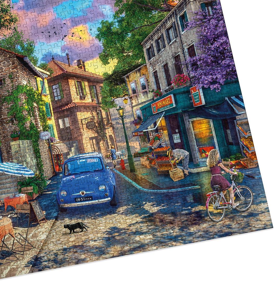 Gibsons Morning in the Med | 500XL Piece Jigsaw Puzzle Extra Large Piece Jigsaw | Mediterranean Jigsaw | Sustainable Puzzle