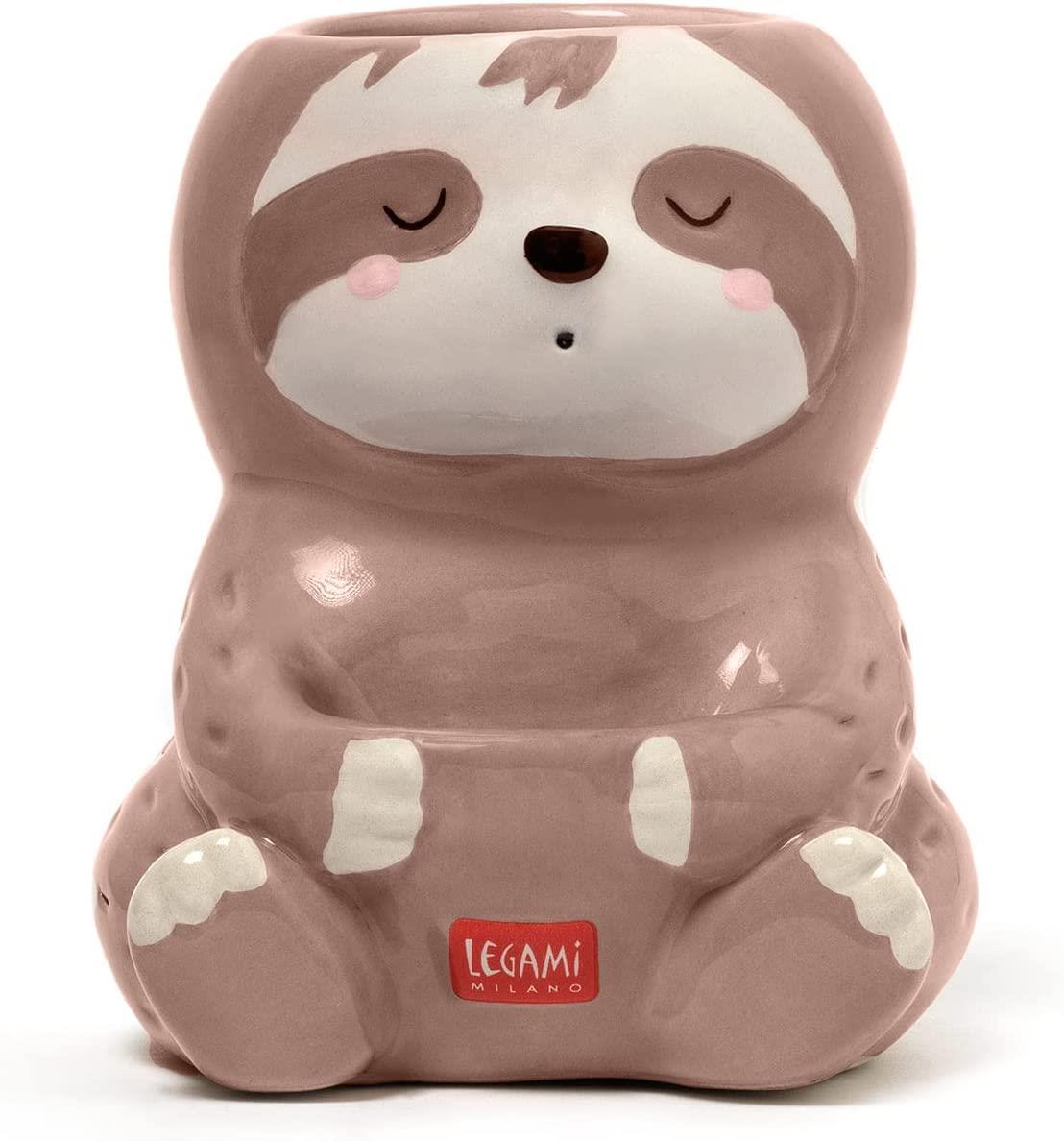 CERAMIC PEN HOLDER - DESK FRIENDS - SLOTH