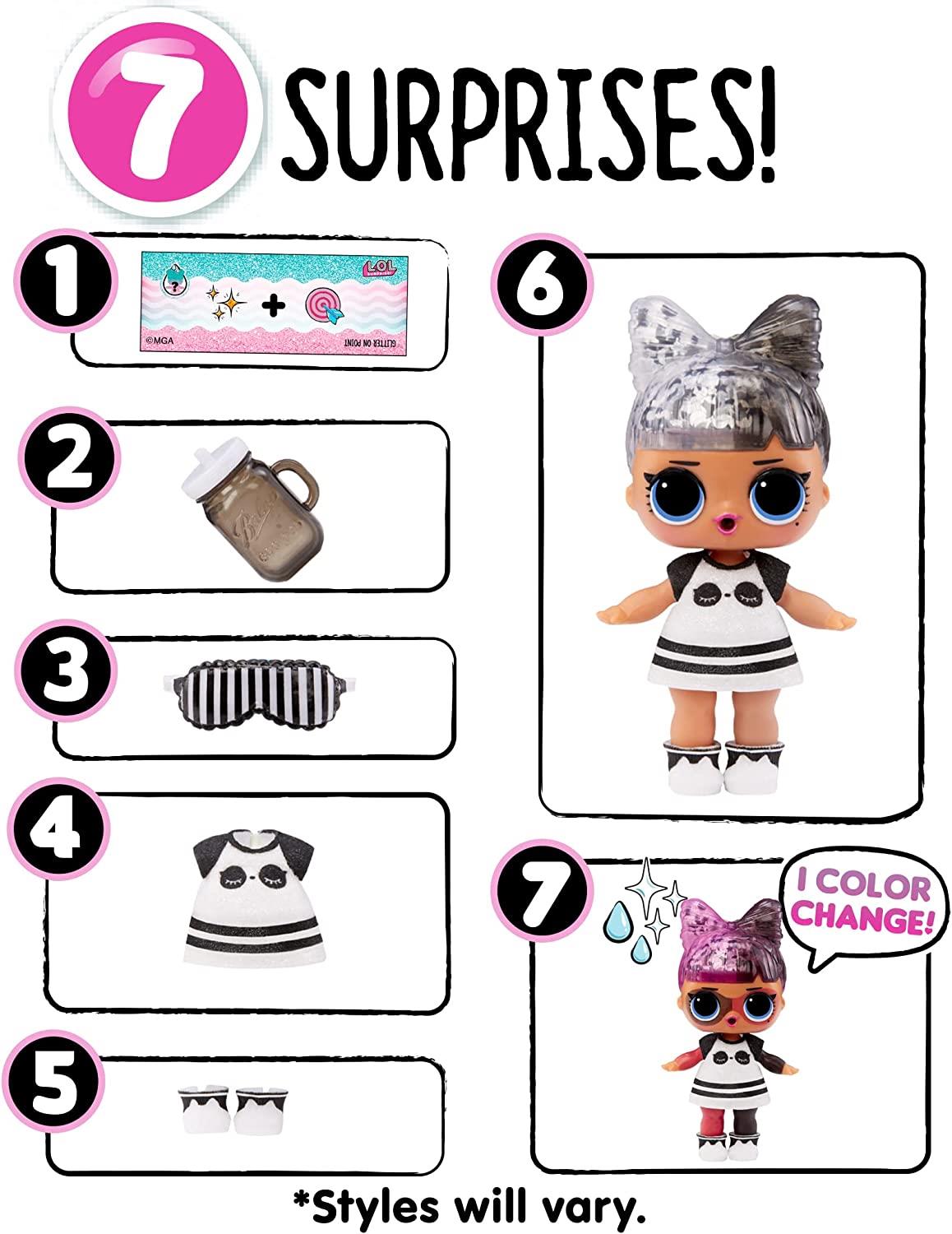 L.O.L SURPRISE GLITTER COLOUR CHANGE DOLL ASSORTED