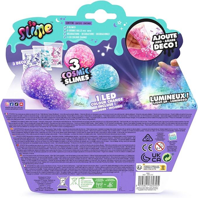 SO SLIME COSMIC LIGHT UP 3 PACK BLISTER