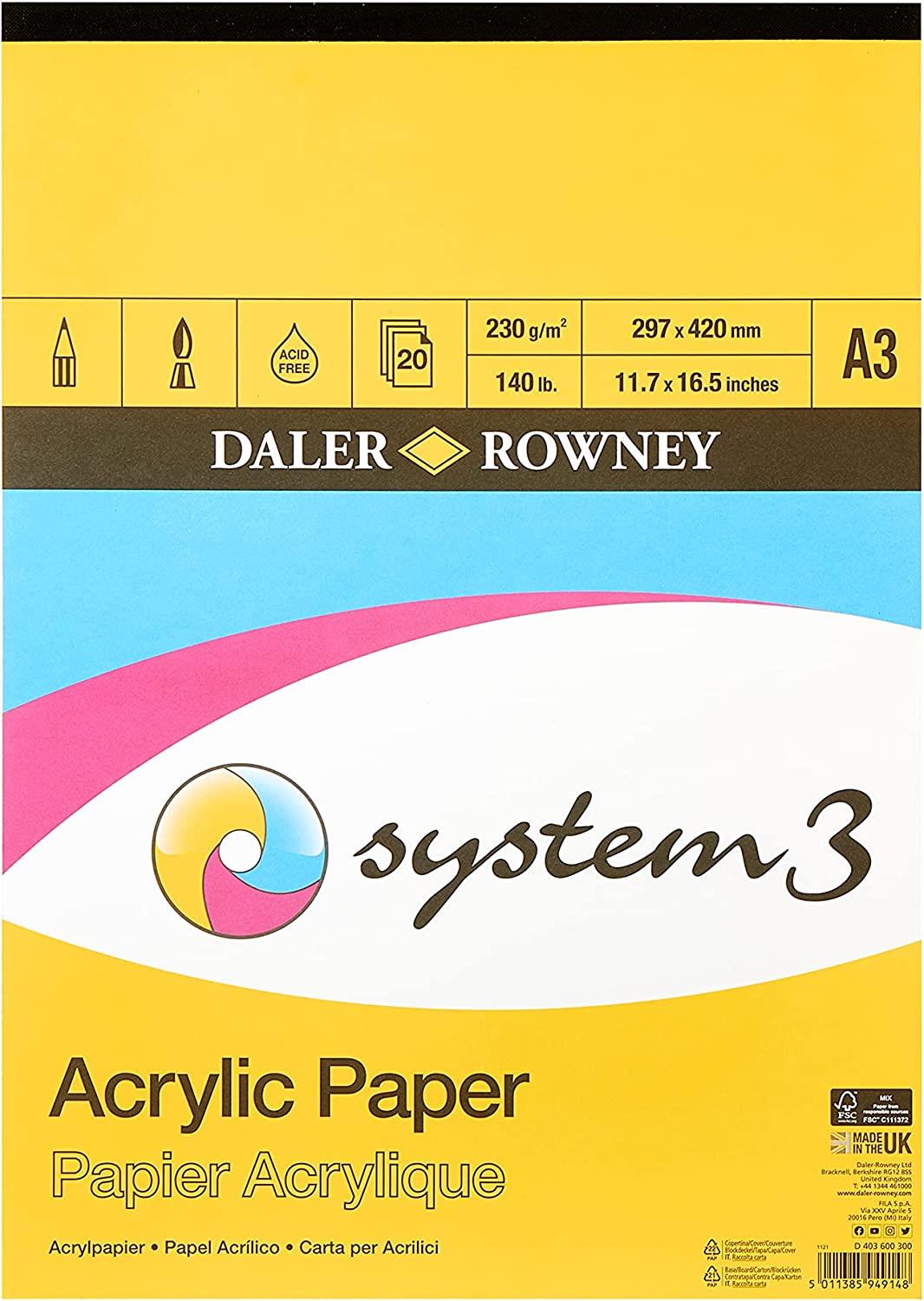 SYSTEM3 ACRYLIC PAD A3 230G 20SH