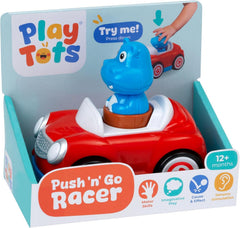 Play Tots - Push & Go Racer | Press the animal and watch the racer zoom! Encourages crawling and first steps | Baby and Toddler Toys