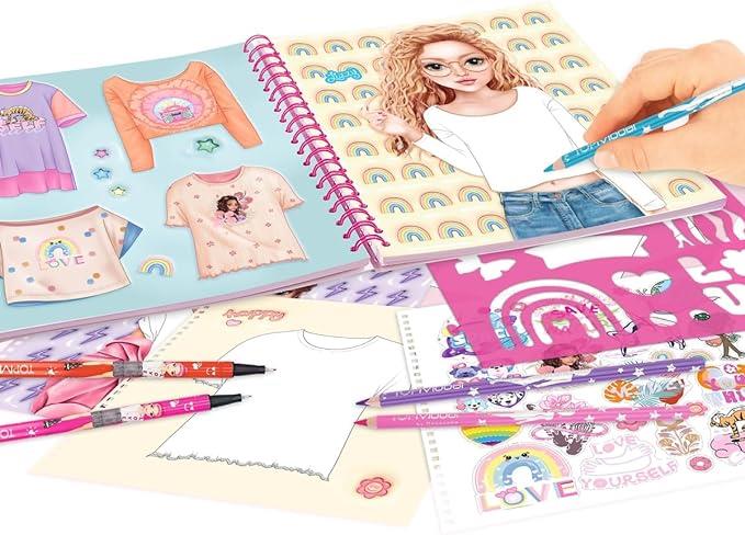 TOP MODEL T-SHIRT DESIGNER COLOURING BOOK