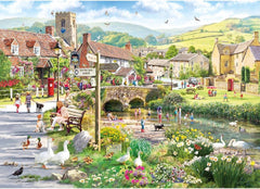 Gibsons Puddle Ducks & Paddling 1000 Piece Jigsaw Puzzle Nostalgic Beautiful Colourful Artwork Sustainable Puzzle