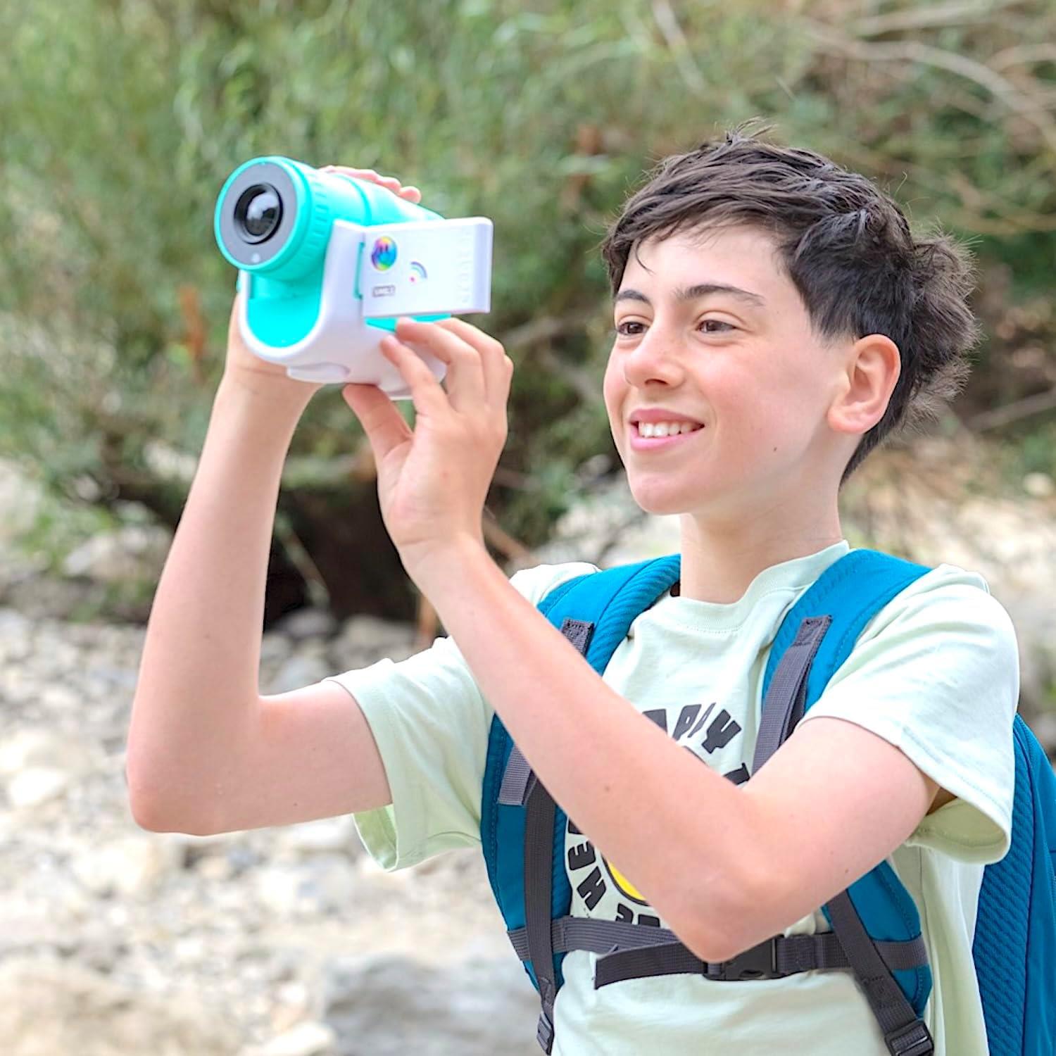 Photo Creator Camera Projector – Kids HD Video & 48MP Photo Camera with WiFi Casting from Smartphone, 2.4" Screen & Projector up to 90" – Fun Gift for Kids & Families- 16GB SD Card & Stickers