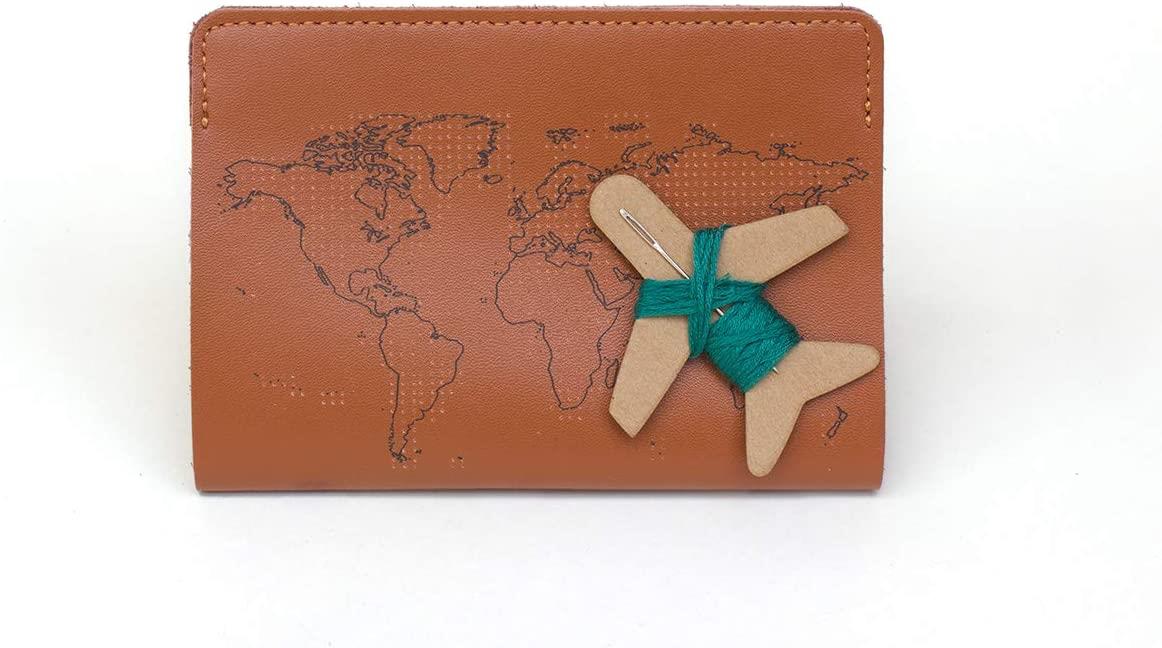 Stitch Passport Cover - Brown