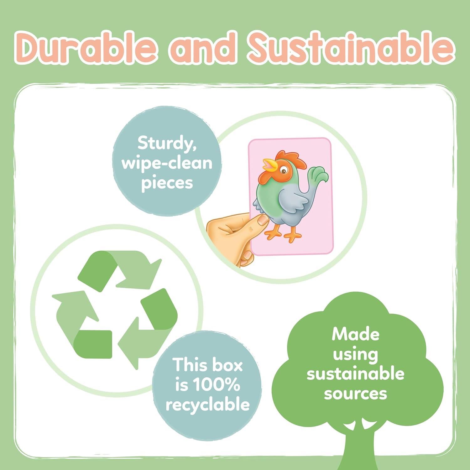 Orchard Toys See and Sound Giant Flashcards for Babies and Toddlers 9 months+ Educational Animal Farm Activity and Learning Game