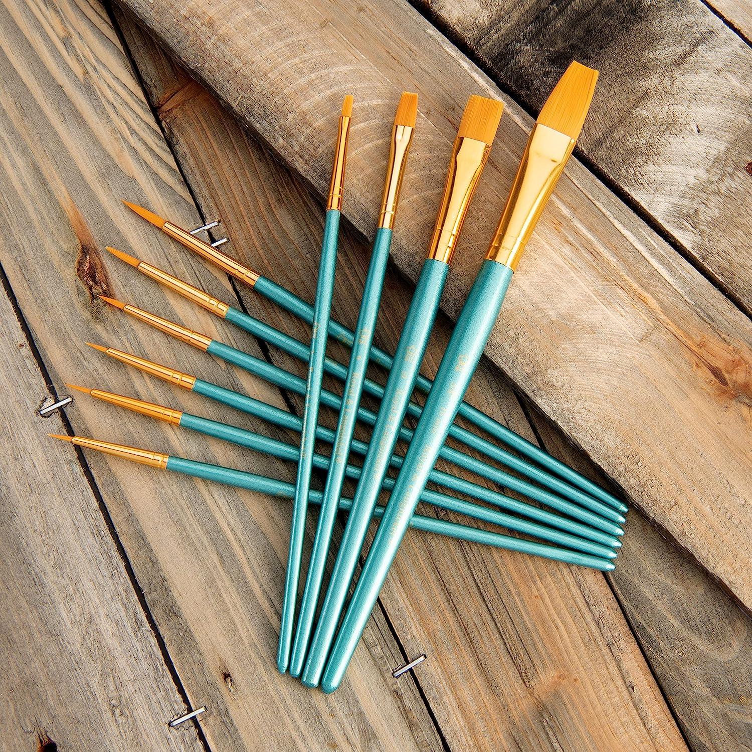 10 PIECE GOLD TAKLON BRUSH SET