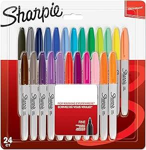 SHARPIE FINE MARKER ASSORTED 24 PACK