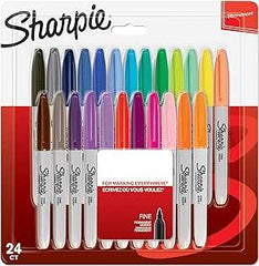 SHARPIE FINE MARKER ASSORTED 24 PACK