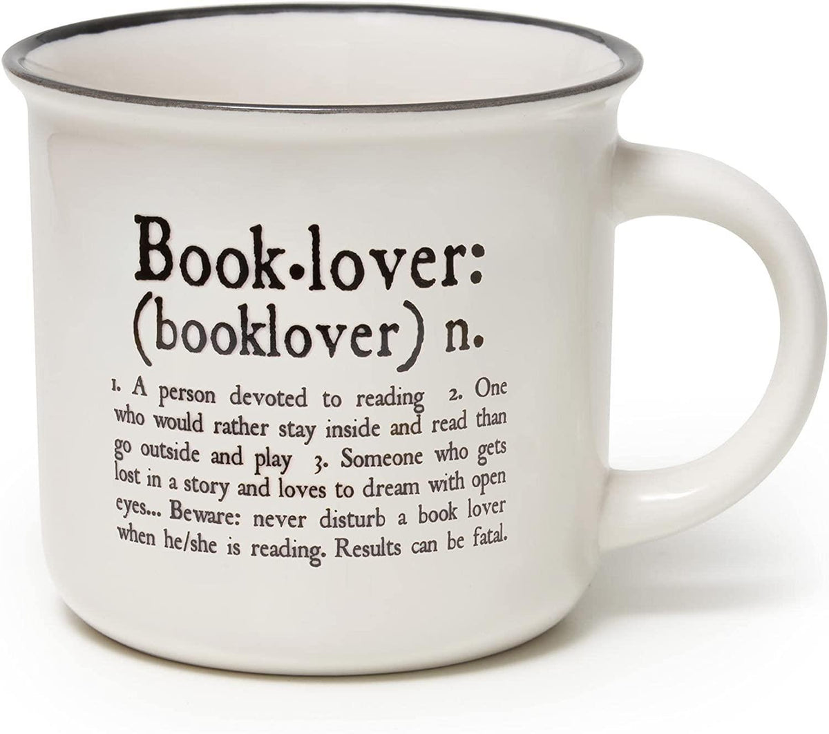 PORCELAIN MUG - CUP- PUCCINO - BOOK LOVER