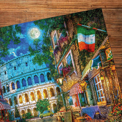 Gibsons Games | The Colosseum by Moonlight | 1000 Piece Jigsaw Puzzle for Adults | Rome | Sustainable Premium
