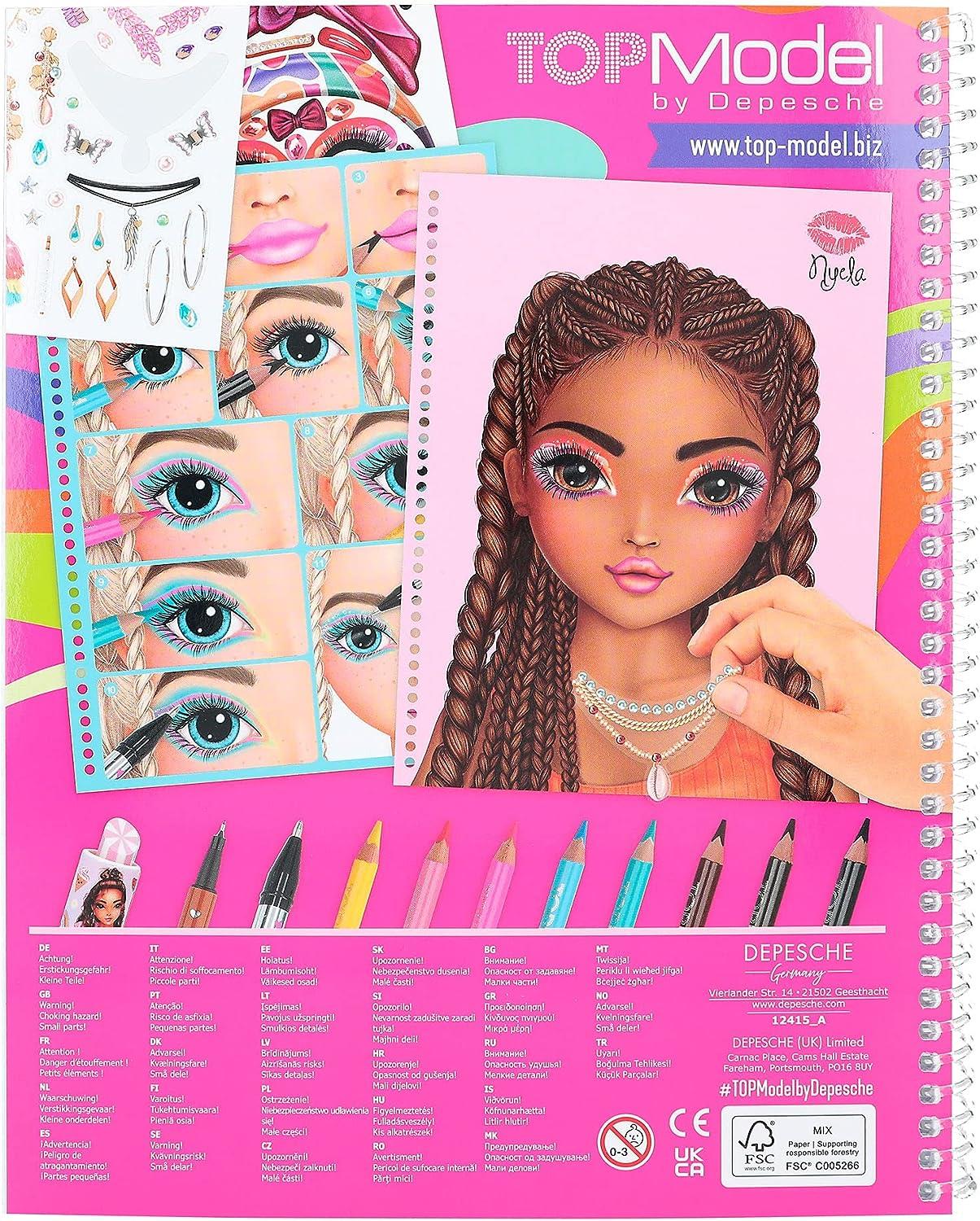 TOPModel Make-Up Colouring Book