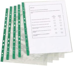 Q Connect - A4 Punched Pocket Glass clear
