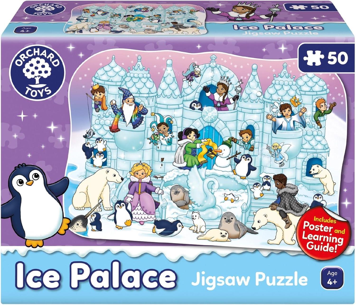 Orchard Toys Ice Palace Jigsaw Puzzle, 50-Piece Puzzle, Include Poster and Educational Learning, Perfect For Ages