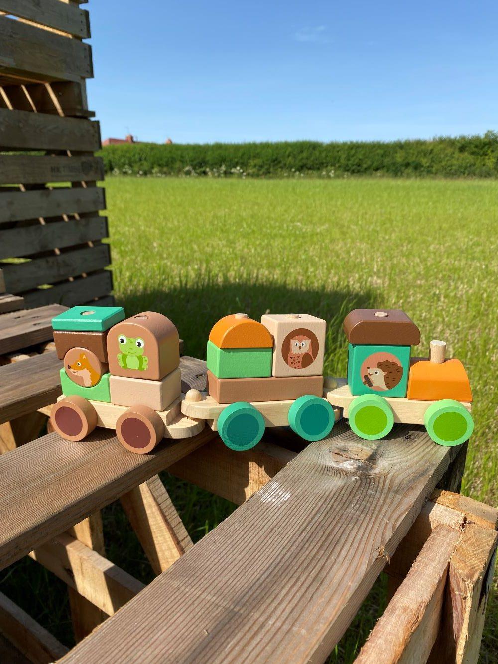 Wooden Stacking Train (18pcs)