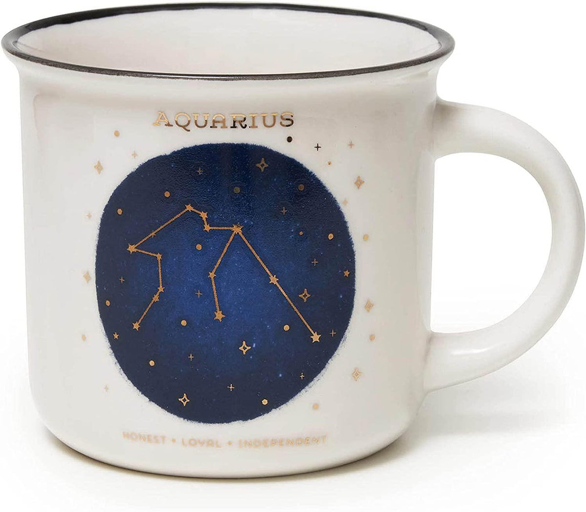 PORCELAIN MUG - COUNT YOUR LUCKY STARS - AQUARIUS