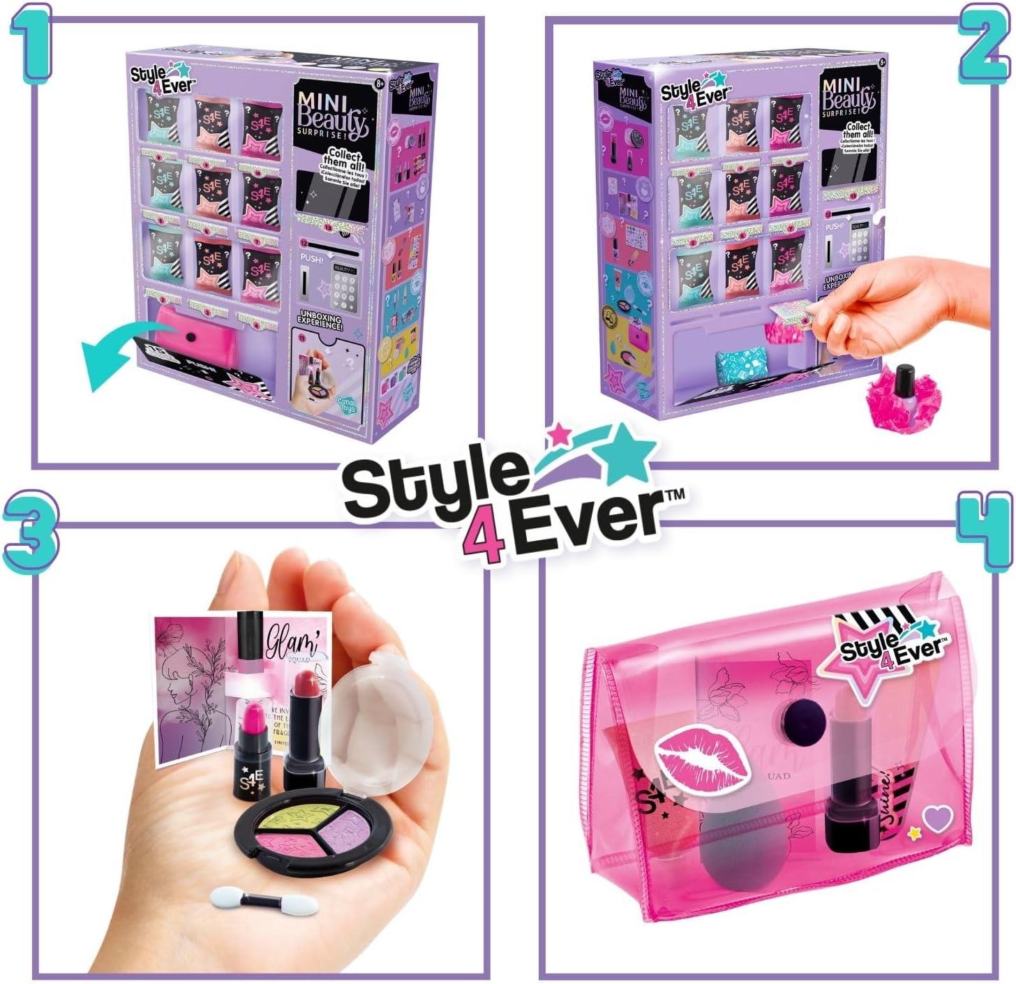 Style 4 Ever Mini Beauty Surprise Dispenser – Mystery Unboxing Toy for Kids Aged 8+ – Mix and Match Makeup and Accessories for Creative Beauty Fun and Collectible Surprises
