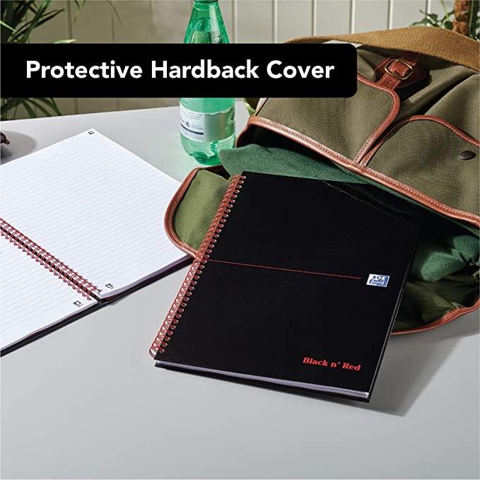 BLACK AND RED WIRE HB NOTEBOOK A4