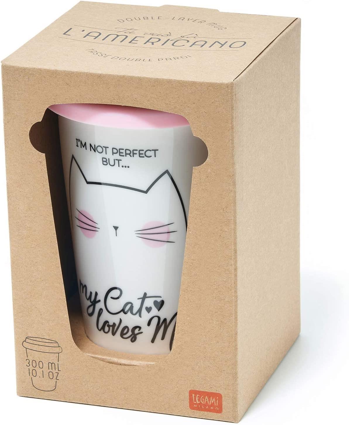 NEW BONE CHINA PORCELAIN MUG - TU VUOFAL AMERICANO - KITTY