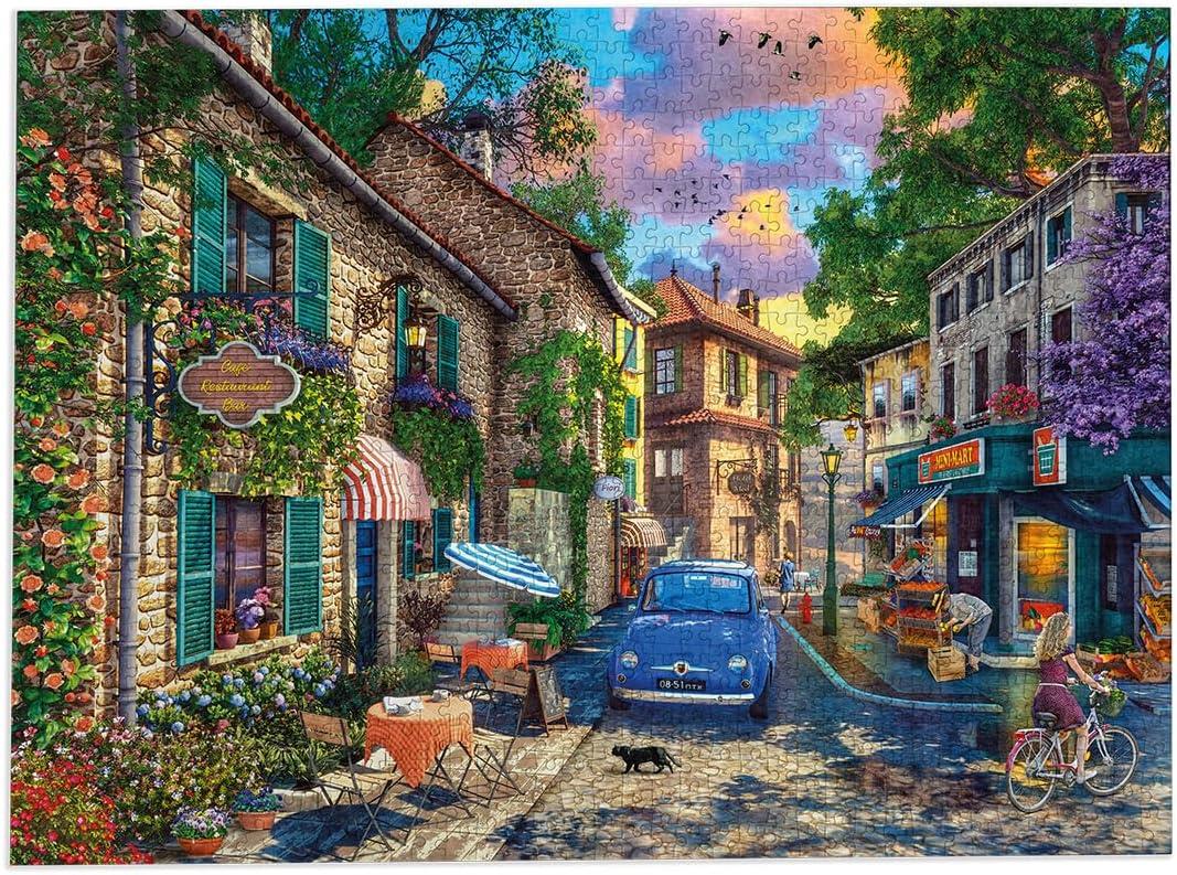Gibsons Morning in the Med | 500XL Piece Jigsaw Puzzle Extra Large Piece Jigsaw | Mediterranean Jigsaw | Sustainable Puzzle