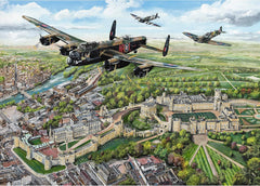 Gibsons Wings Over Windsor 1000 Piece Jigsaw Puzzle Military Warplanes Artwork Sustainable Jigsaw Puzzle for Adults Teens | Premium 100% Recycled Board | Great Gift | Gibsons Games