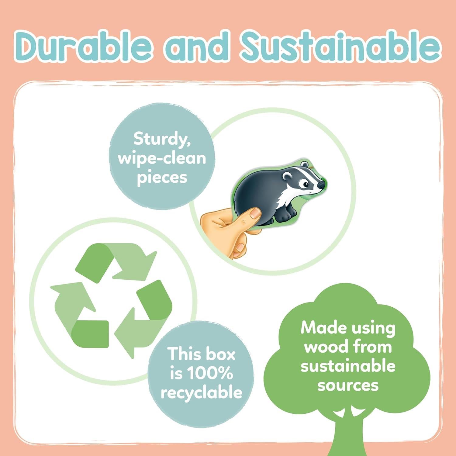 Orchard Toys Woodland Chunky Wooden Puzzle for 1+ Years Matching and Educational Toy.