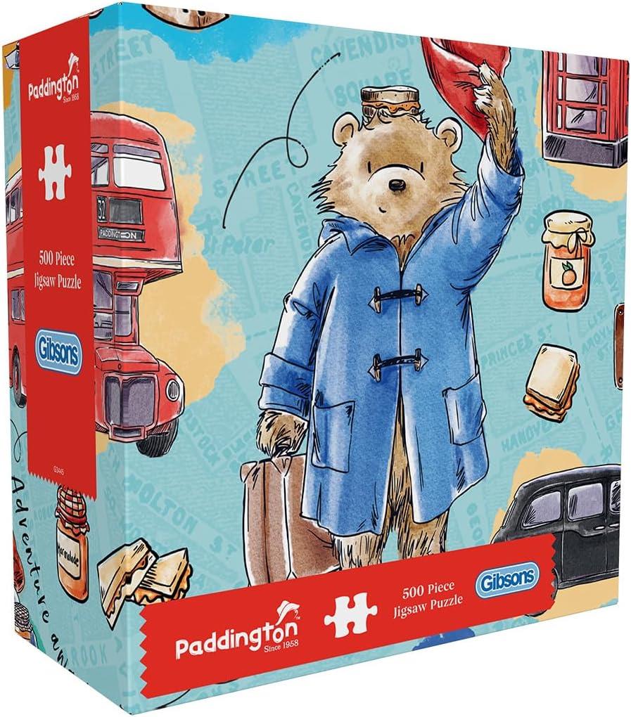 Gibsons Paddington 500 Piece Gift Jigsaw Puzzle Classic Character Sustainable Family Puzzle Premium 100% Recycled Board Great Gift