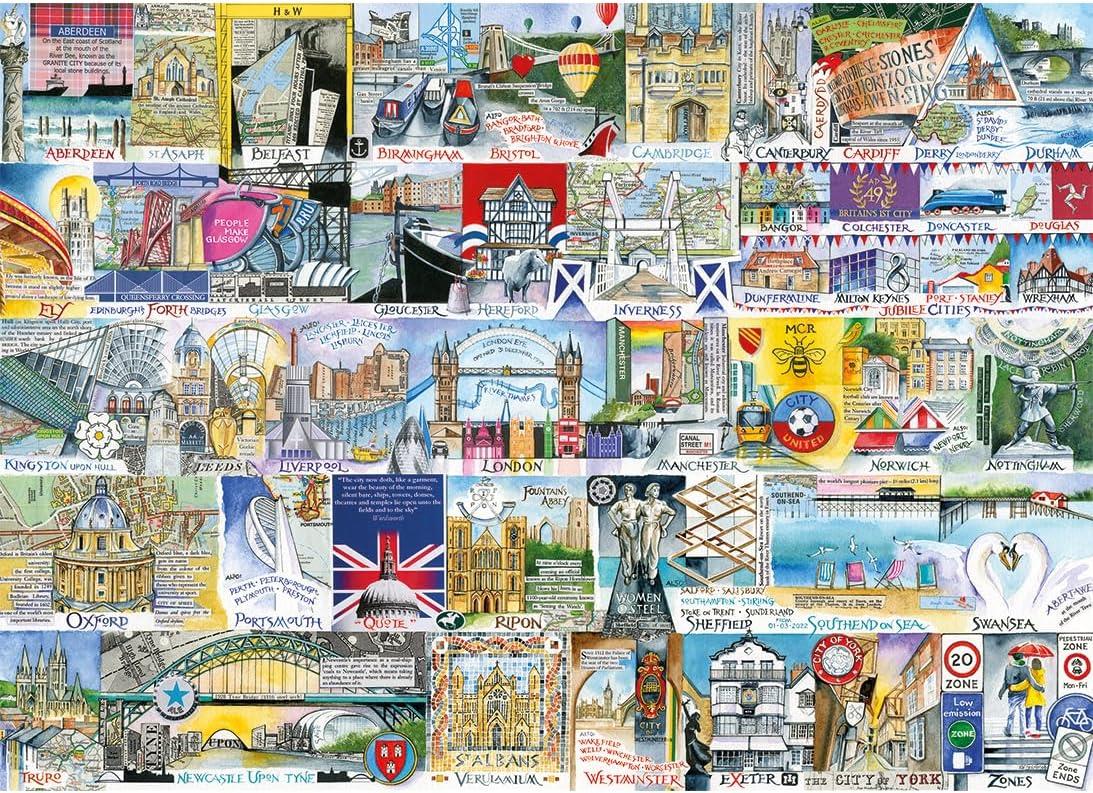 Gibsons Bright Lights & Big Cities 500XL Piece Jigsaw Puzzle Extra Large Piece Jigsaw