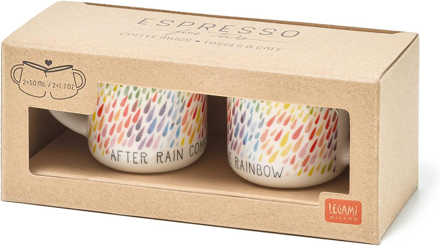 2 COFFEE MUGS - ESPRESSO FOR TWO - AFTER RAIN