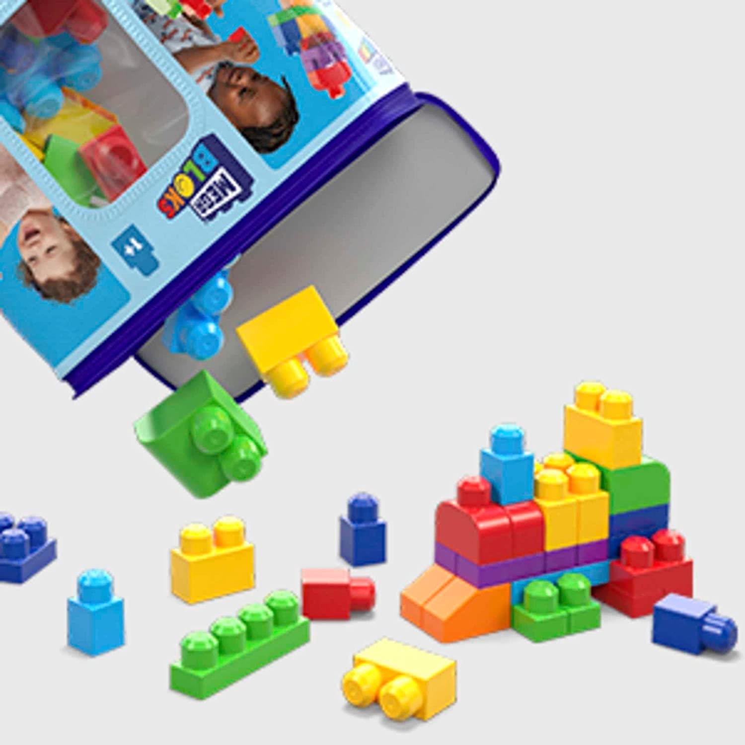 MEGA BLOCKS 60 PIECE BIG BUILDING BAG BLUE