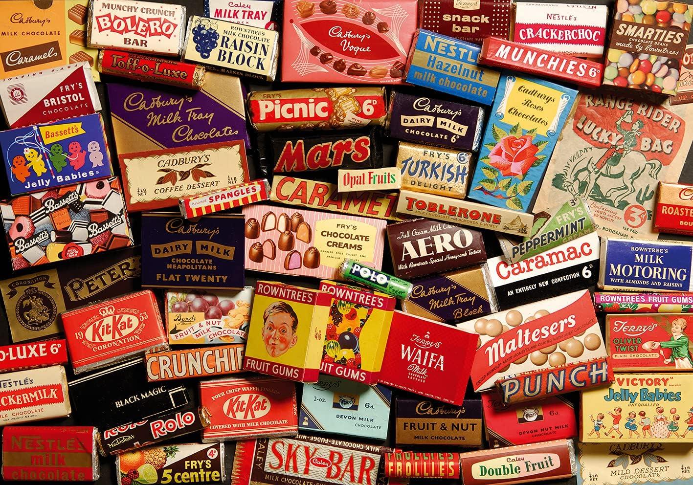 Sweet Memories of the 1950s | 500 Piece Gift Puzzle | Vintage Sweets & Chocolate | Sustainable Jigsaw Puzzle