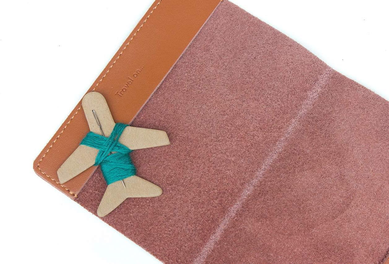 Stitch Passport Cover - Brown