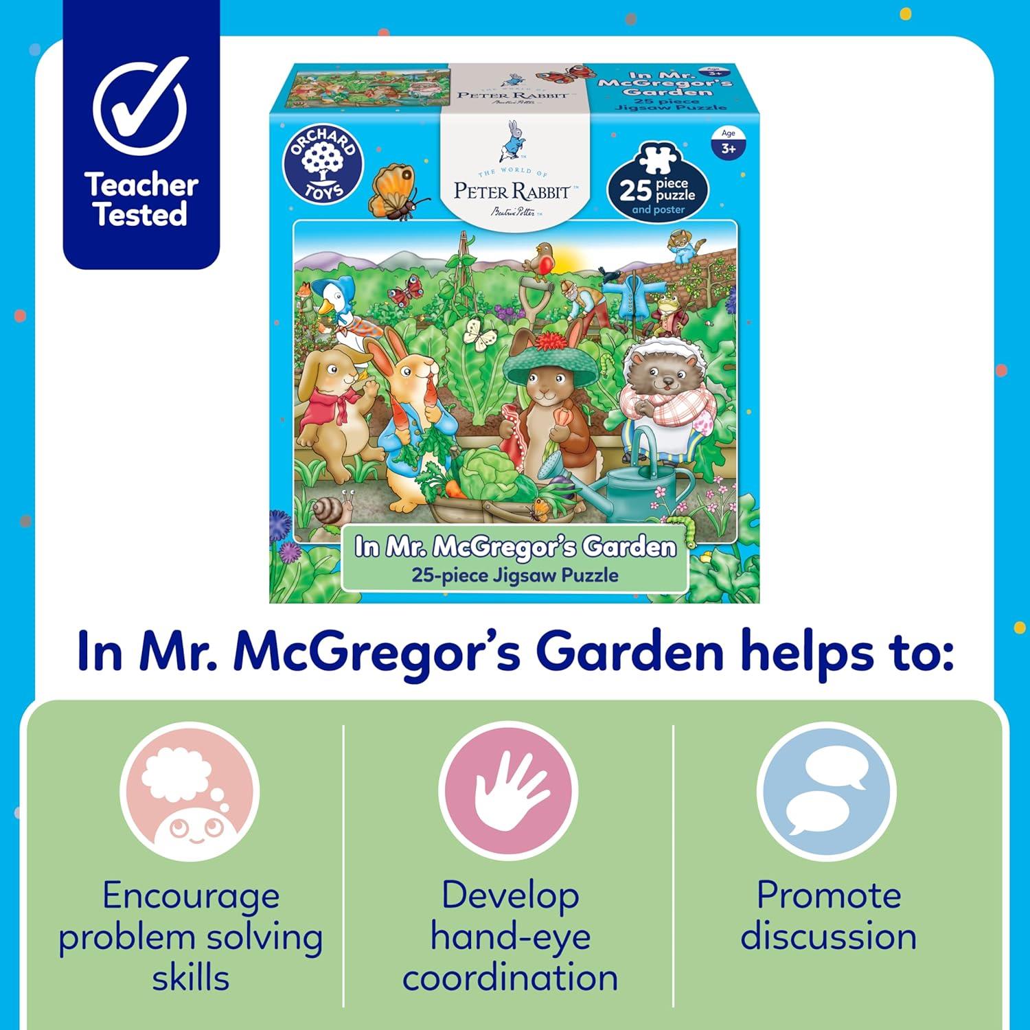 Peter Rabbit™ In Mr. McGregor’s Garden Jigsaw Puzzle By Orchard Toys Official Beatrix Potter Puzzle for children age 3+ Birthday Gift