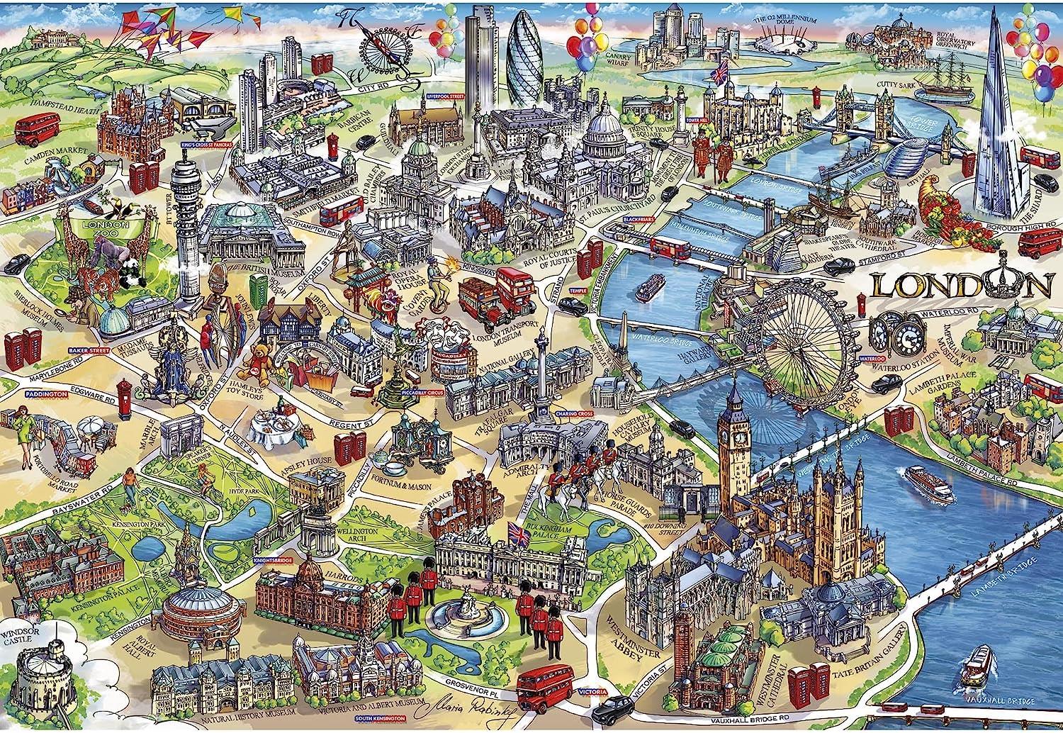 Gibsons Jigsaw Puzzle - London Landmarks In Gift Box - 500 Pieces