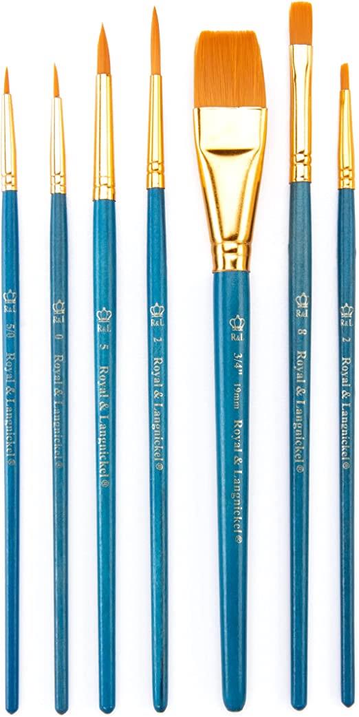 7 PIECE GOLD TAKLON BRUSH SET